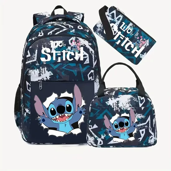 Disney Stitch 3 darabos táska szett – Hátizsák + Ebédtáska + Tolltartó UM2907055