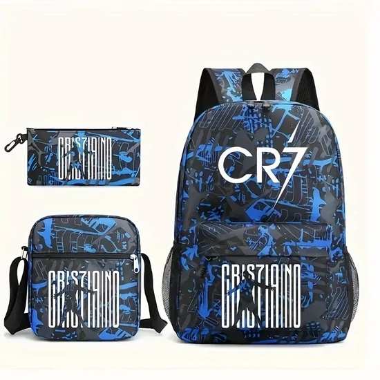 CR7 3 részes hátizsák szett – kék-fehér XH2725266-4 