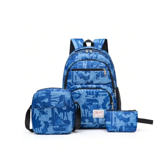 3 részes kék iskolatáska szett 125709615
