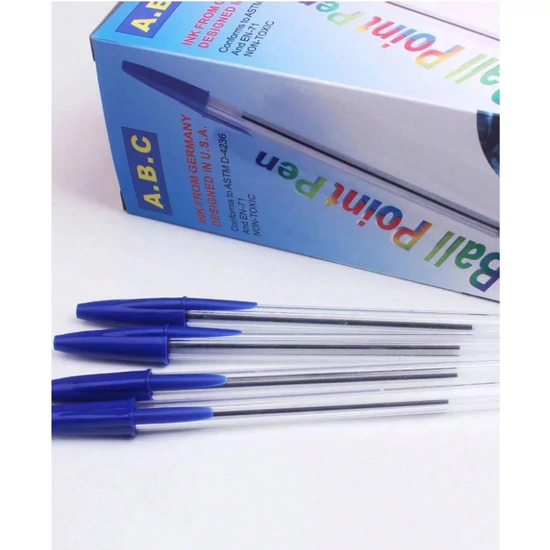 A.B.C golyóstoll – kék tinta, átlátszó test, kupakos kivitel (dobozos) 52806422