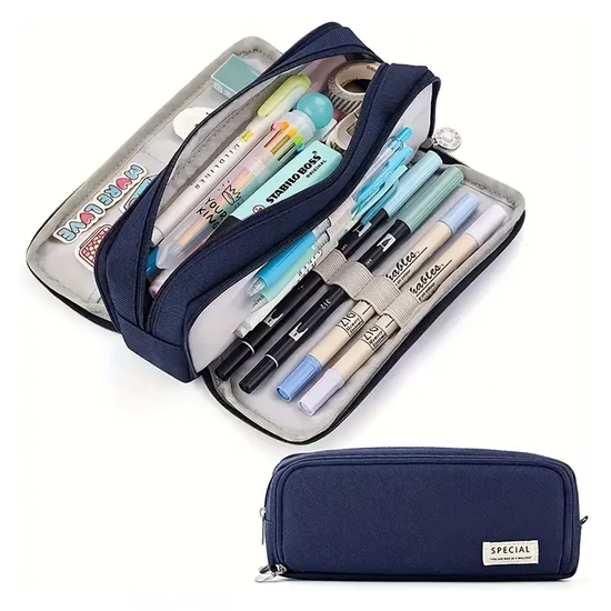 Divatos Többrétegű Dupla rekeszes Tolltartó DK1514948