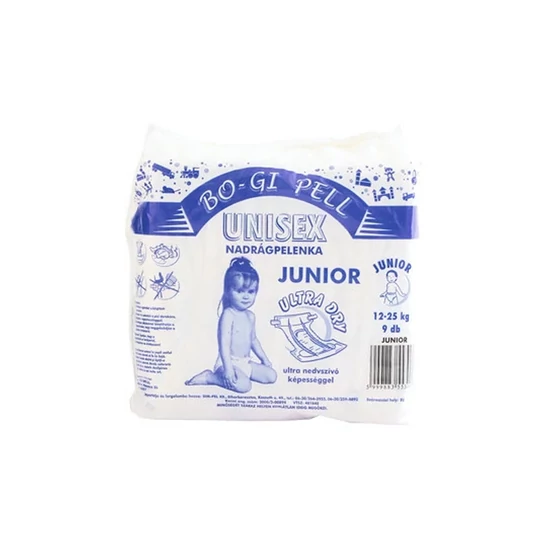 Bo-Gi Pell nadrágpelenka – unisex JUNIOR méret – 12–25 kg – 9 darab 5999883553091