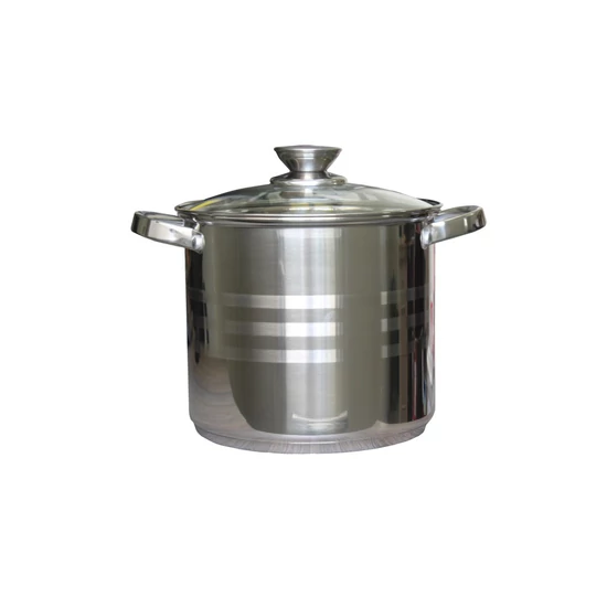 Fazék Inox 11,1 Literes Üveg Fedővel 26cm 5949062800751