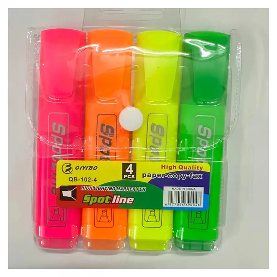 4 db SuperLiner Szövegkiemelő Készlet – Fluoreszkáló Színek,  Tartós Tintával LW3365216