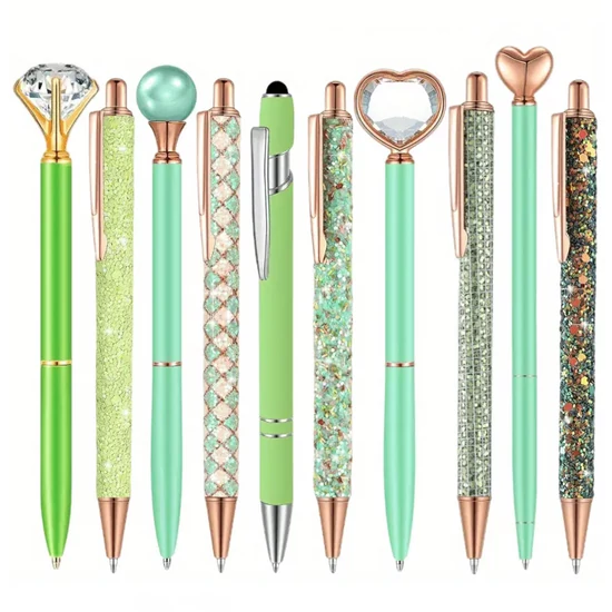 5 db díszes Golyóstoll Készlet – Zöld MK1614485-Z 