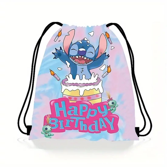 Disney Stitch Tartós Poliészter Tornazsák – Happy Birthday UX132835-HB