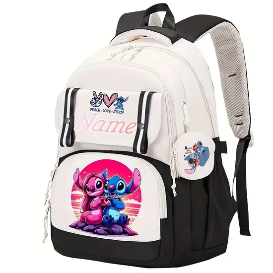 Disney Stitch személyre szabható hátizsák – Fekete UY4311185-F