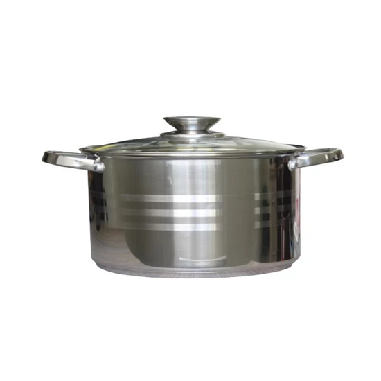 Lábas inox 6,9 literes üveg fedővel 26cm 5949062800836