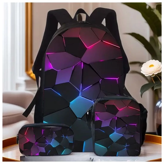 3 részes iskolatáska szett – geometrikus mintával GC4223370