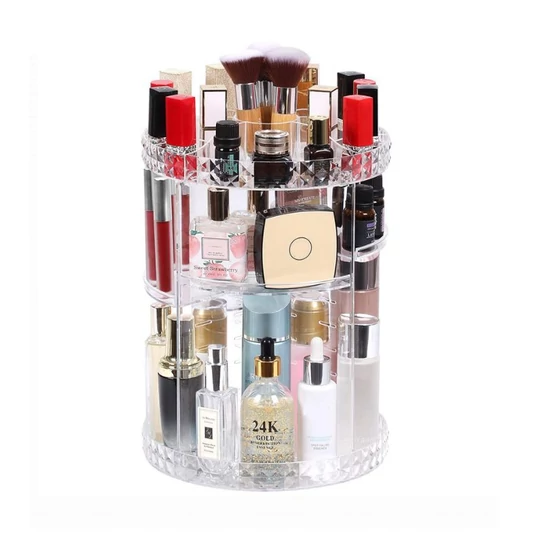 Forgatható kozmetikai tároló – átlátszó – holm7253