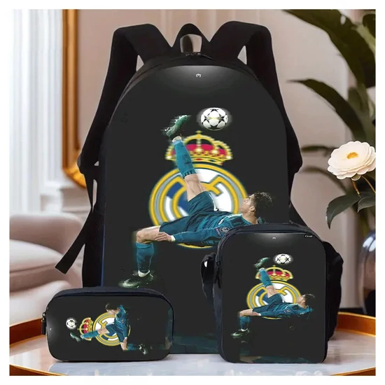 3 részes CR7 Ronaldo futball hátizsák készlet –  MC3018755