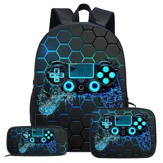 3 részes NEON GAMER játékos hátizsák szett –  PY2218638
