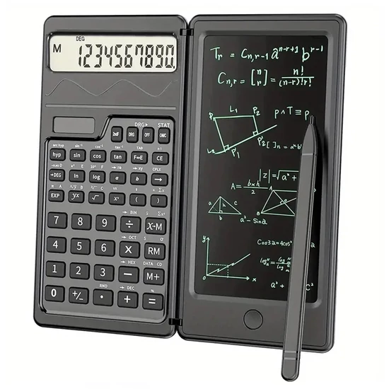 Tudományos számológép 10 számjegyes LCD  – kihajtható digitális tábla TR15223