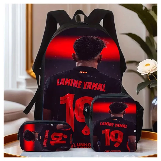 3 részes Yamal táska készlet –  könnyű nylon hátizsák ebédtáskával és tolltartóval UK3143268
