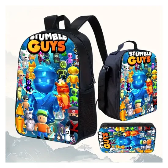 3 részes Stumble Guys hátizsák szett – Iskolatáska, ebédtáska és tolltartó VP3581614