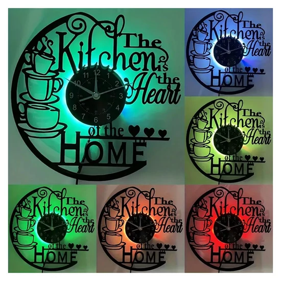 Vintage konyhai falióra LED világítással DR85535-2