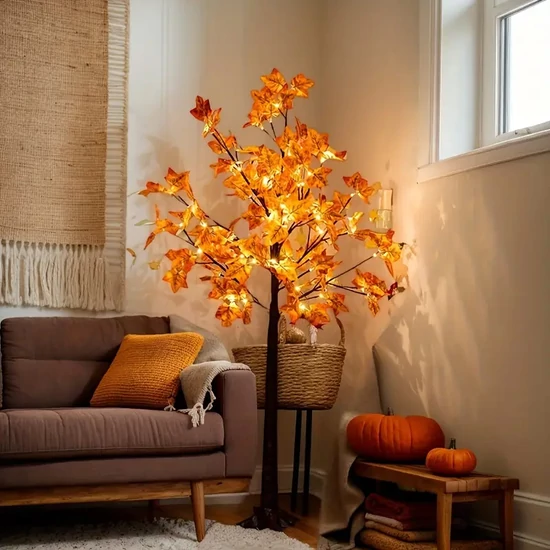 LED-es őszi dekorációs fa 120 cm HL154342-120