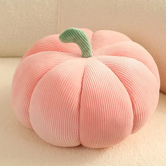 3D sütőtök formájú díszpárna – rózsaszín 20 cm XC2838529-r