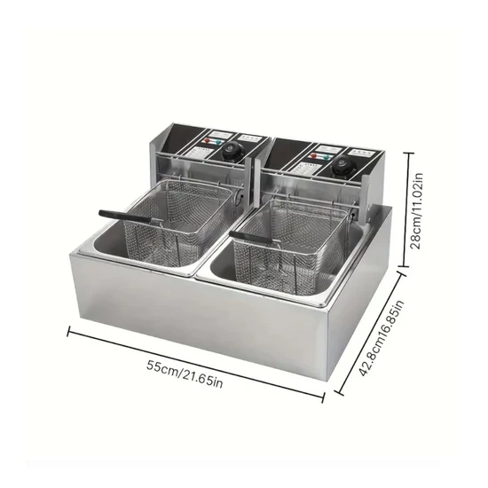 Rozsdamentes acél olajsütő – 12L, PPH4243981