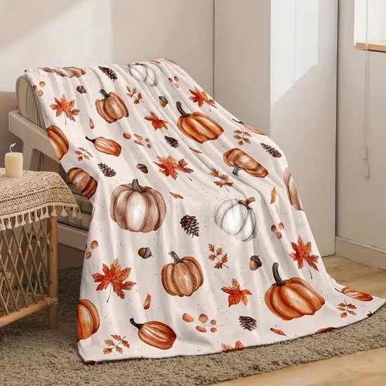 Őszi tök mintás puha pléd 70x100 UU329808-7010