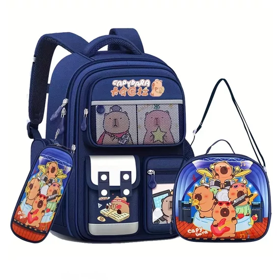 3 részes Capibara mintás táskaszett –  KÉK LW4087704-K
