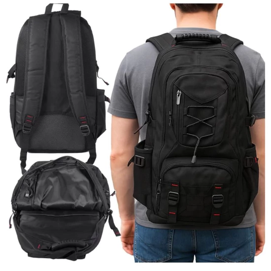 35 literes fekete hátizsák utazáshoz, túrázáshoz 14609