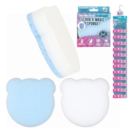 Magic Scrub tisztítószivacs – 1, kék, 10×10×2,8 cm ME0091