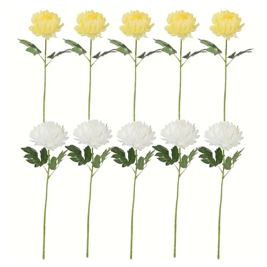 10 db Művirág – Sárga és Fehér Színekben AM683169