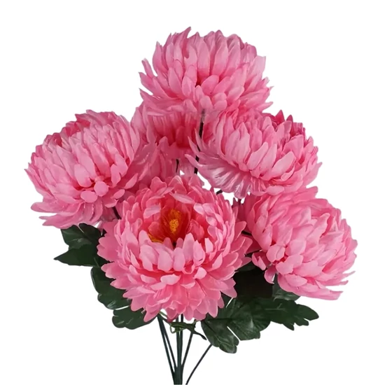 1db Mesterséges Krizantém Virág - Rózsaszín QP4504827-2