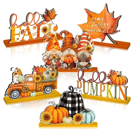 Őszi asztali dekoráció --díszek 6db GP3781379