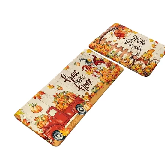 2 darabos őszi konyhai szőnyeg szett 50x80cm+45x150cm  KG2163495-2