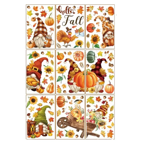 Őszi ablakmatrica szett – 9 lap, 102 db minta YR4322710