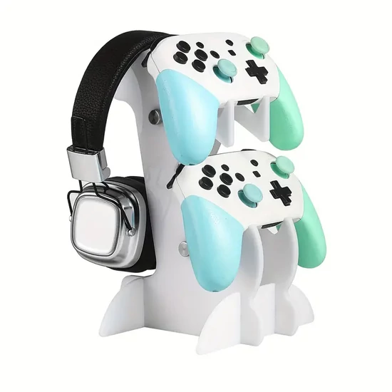 Kontroller és fejhallgató tartó állvány – 23 × 15 cm fehér CV2898990-2fh