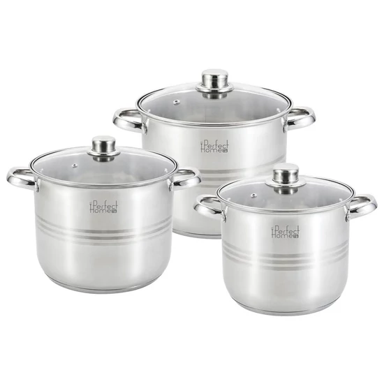 Perfect Home rozsdamentes edénykészlet – 7/9/11 liter 10224