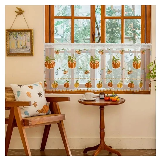 Tök mintás  hímzett, áttetsző függöny 172x55cm LF5238390-4