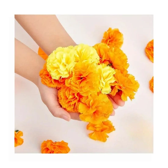 60 db Őszi Művirág – Sárga és Narancssárga Szegfű Virágfejek – BT6059489