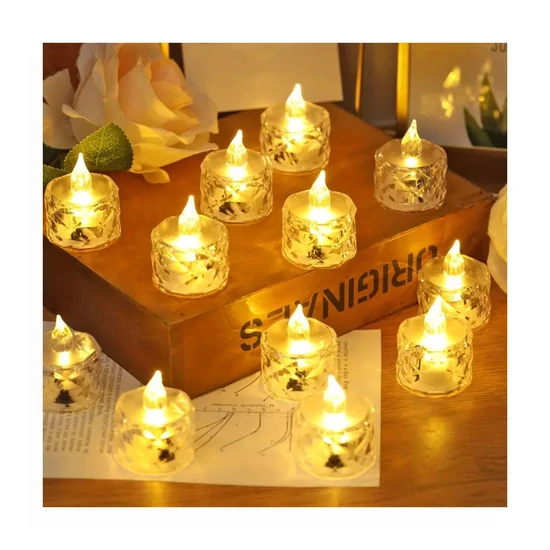 24 db Kristályhatású LED Gyertya – Meleg Fehér,  – WN2204640