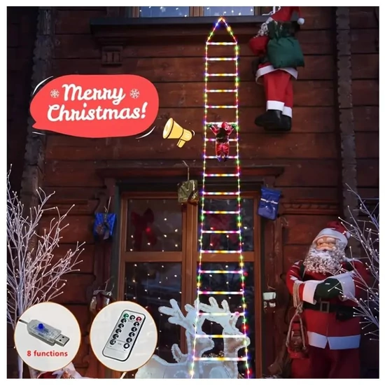 LED-es mikulás mászó létra világítás WW5045084-300