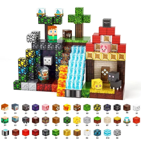 150 darabos Mágneses Építőkocka Készlet Gyerekeknek EC4532758