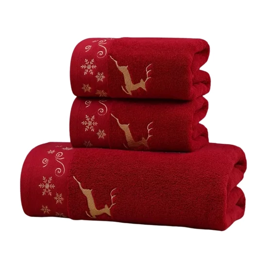 3 darabos karácsonyi pamut törölközőkészlet - Rénszarvas JE281486