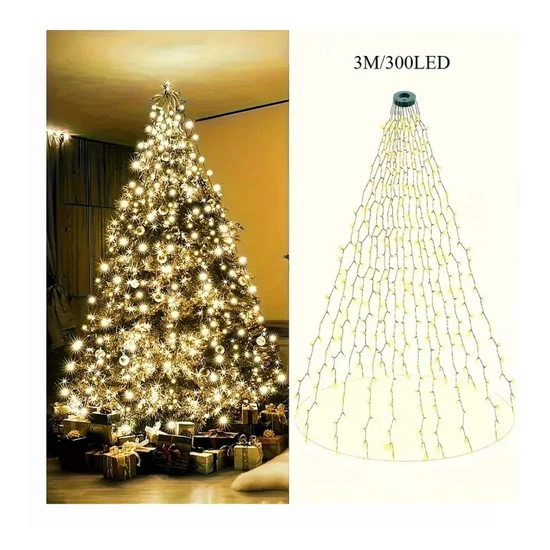 Karácsonyi LED háló fényfüzér – 3 m, 300 LED – CL380681-3