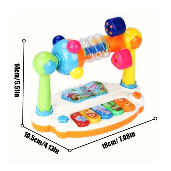 Interaktív bébijáték – zongora és forgó henger – FW2802281