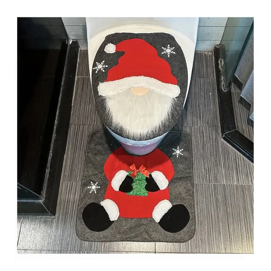 Karácsonyi WC szőnyeg szett – Mikulás mintával, 2 részes – NK280024
