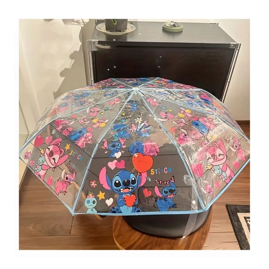 Gyerek esernyő – Stitch mintával, átlátszó – PR4023429