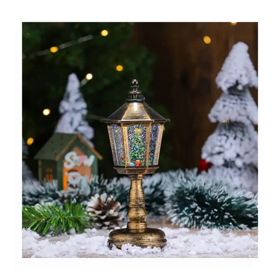 Karácsonyi zenélő és világító lámpás – 21,5 cm – YY394972