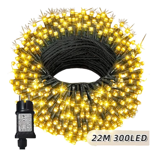 Karácsonyi LED fényfüzér – 22 m, 200 LED, meleg fehér QA3709463-2