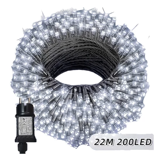 Karácsonyi LED fényfüzér – 22 m, 200 LED, hideg fehér QA3709463-5