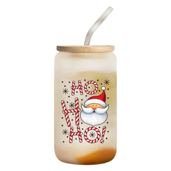 Karácsonyi üvegpohár Mikulás mintával 470ml XA6055054