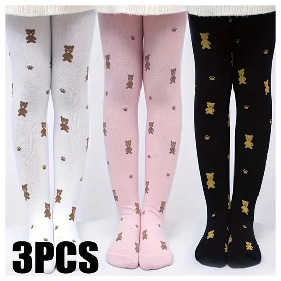 Lány harisnyanadrág szett – 3 db, medvés minta AT3578342-3