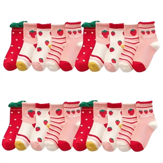 Lány zokni eper mintával | 20 pár DA3168965-11